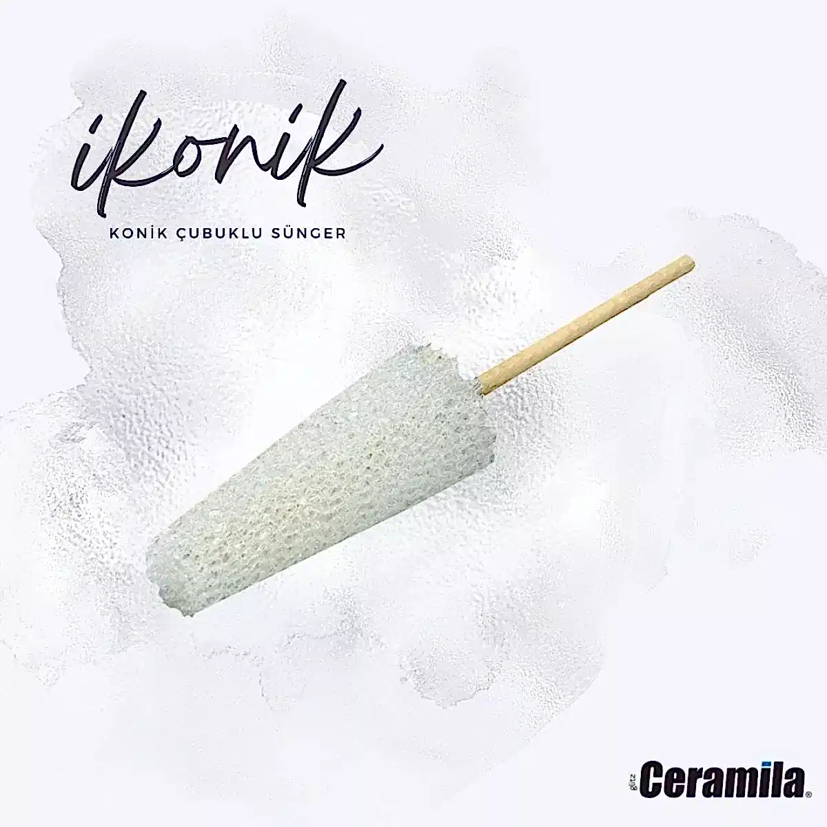 Ceramila - İkonik 3010 Beyaz Çubuklu Rötuş Süngeri
