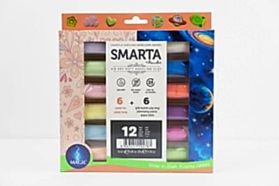 Smarta™ - Smarta 12'li Magic Hava ile Kuruyan Modelleme Hamuru Seti (25g x12 adet)